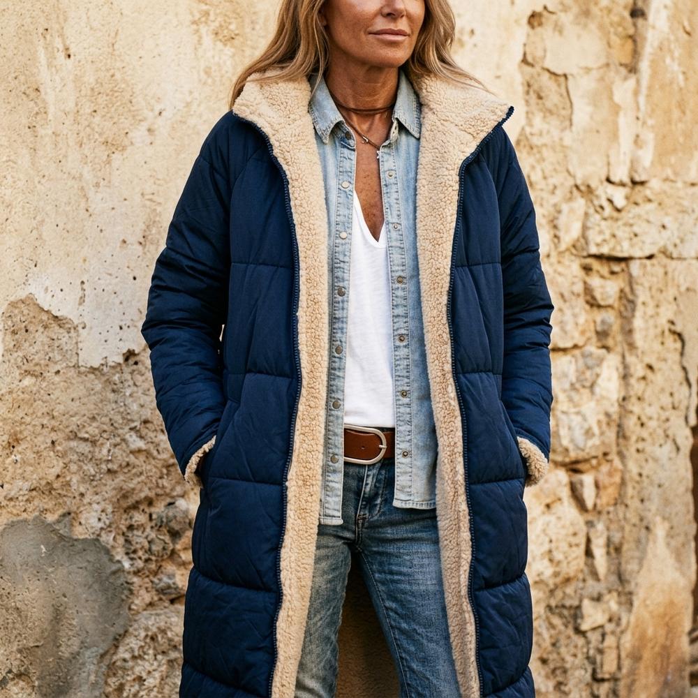 Ulla Fashion - Rivin | Gefütterter Strukturierter Mantel