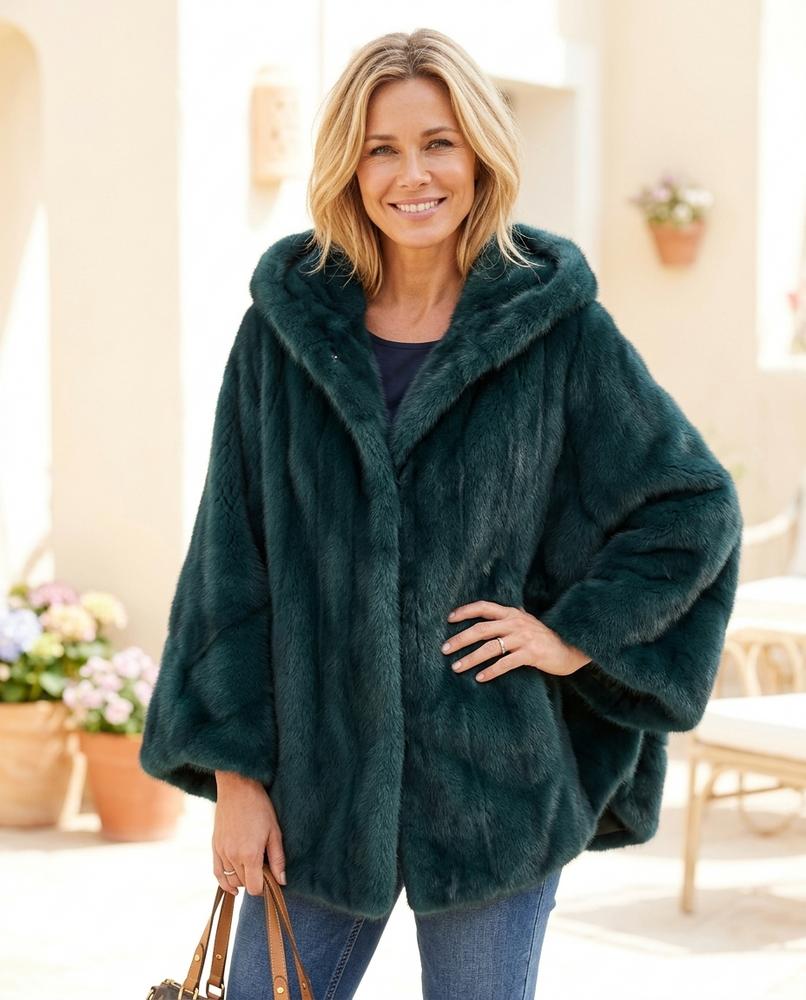 Ulla Fashion - Ellan | Plüschiger Weit Geschnittener Mantel Damen