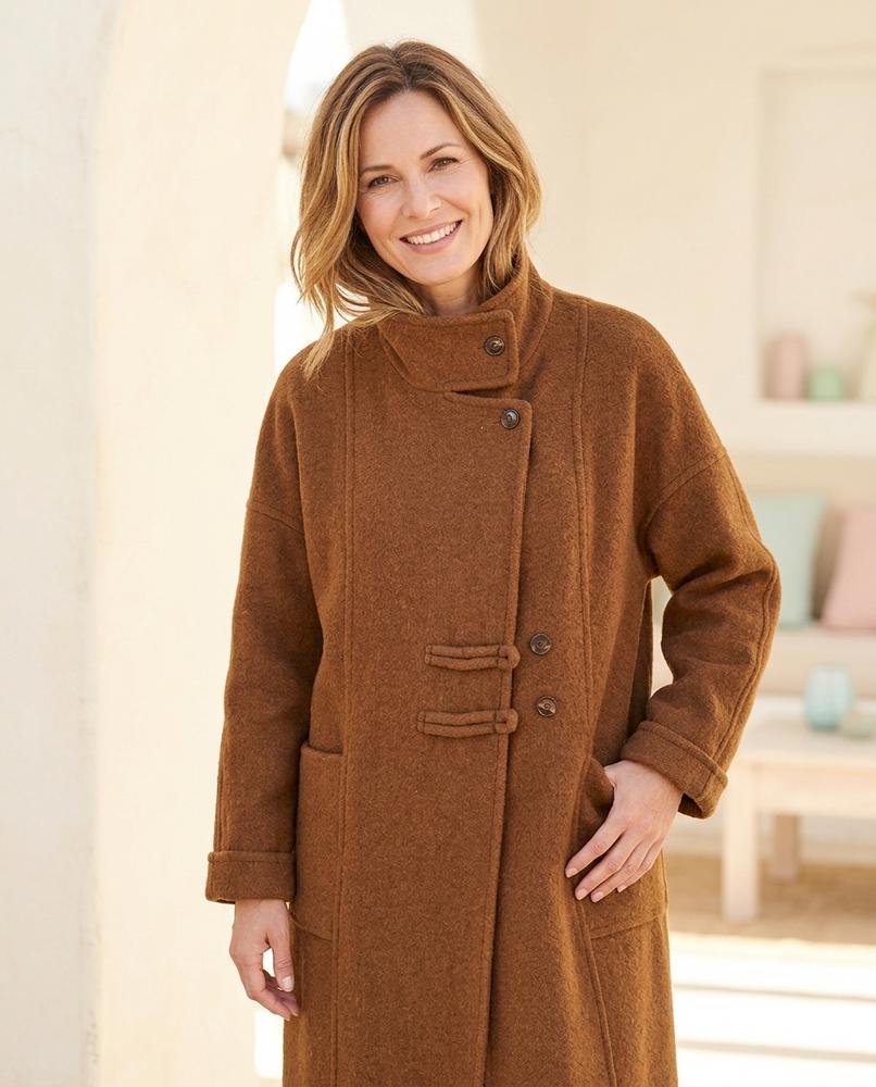Ulla Fashion - Lalor | Stehkragen Knebelverschluss Mantel Damen