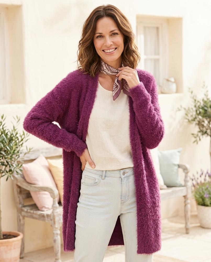 Ulla Fashion - Loser | Flauschig Lang Cardigan Damen