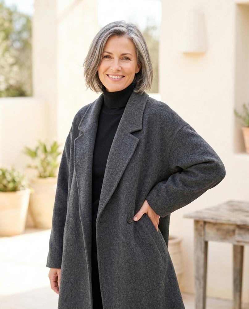 Ulla Fashion - Damar | Weit Geschnittener Filz Mantel Unisex