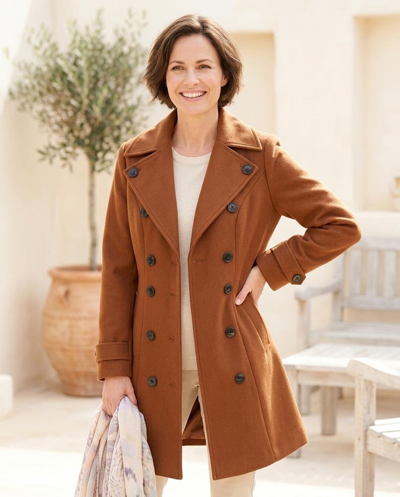 Ulla Fashion - Danal | Doppelreihig Tailliert Mantel Damen