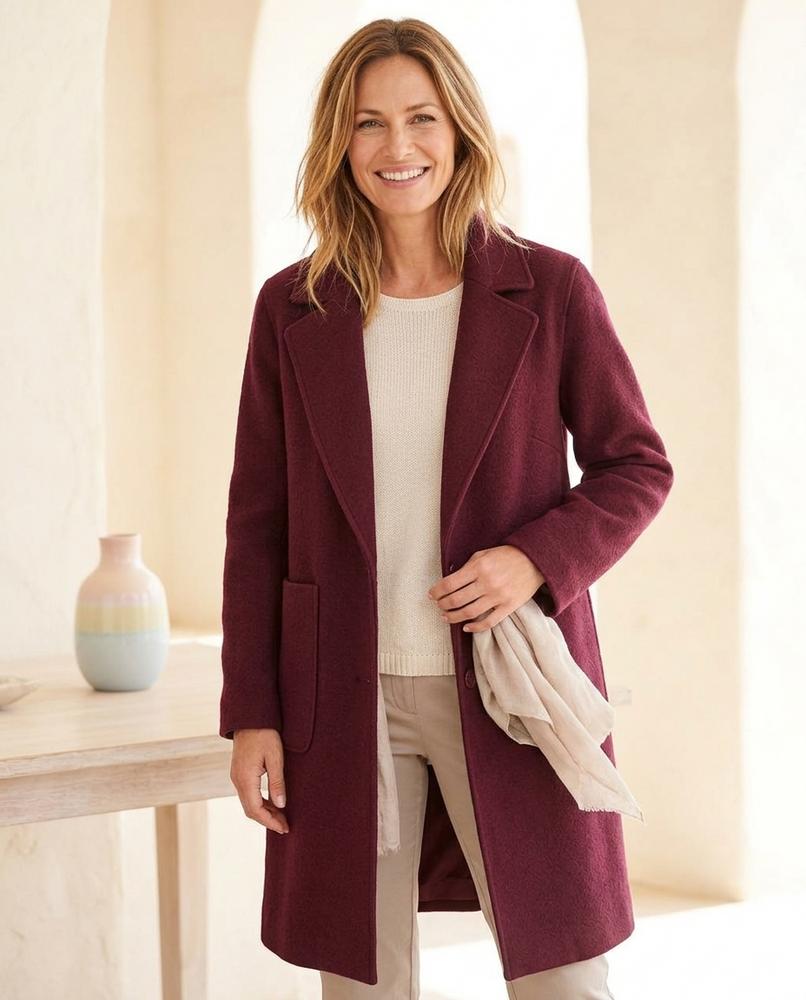 Ulla Fashion - Arlen | Strukturiert Knopflos Mantel Unisex