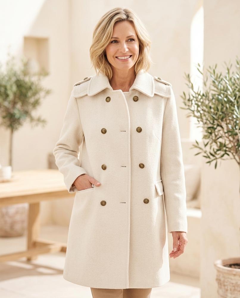 Ulla Fashion - Cosol | Doppelreihiger Woll Mantel Damen