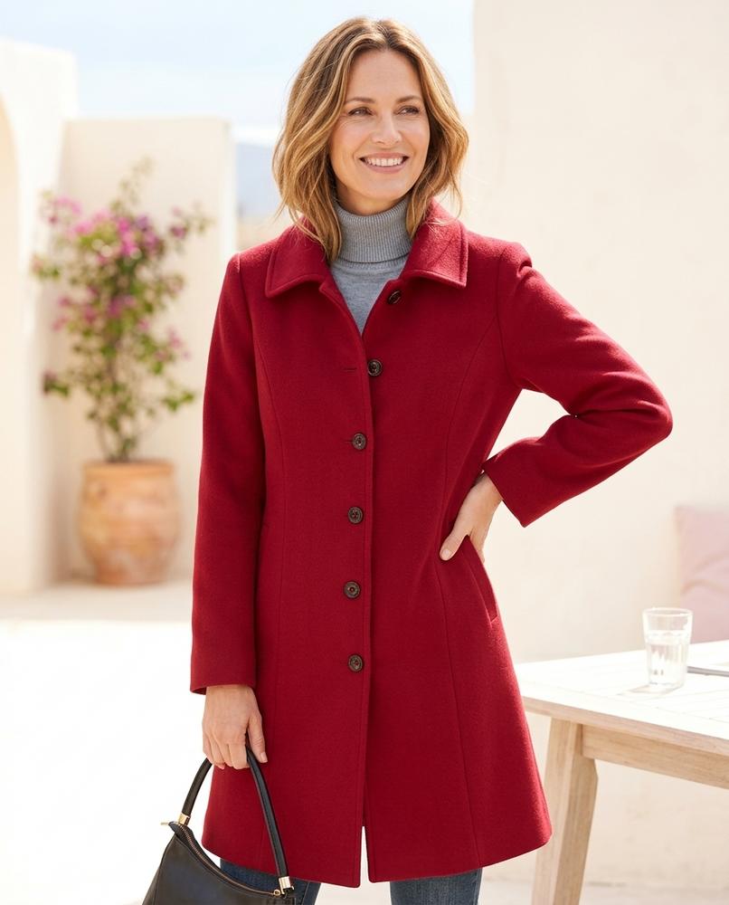 Ulla Fashion - Milar | Einreihig Geknöpft Mantel Damen