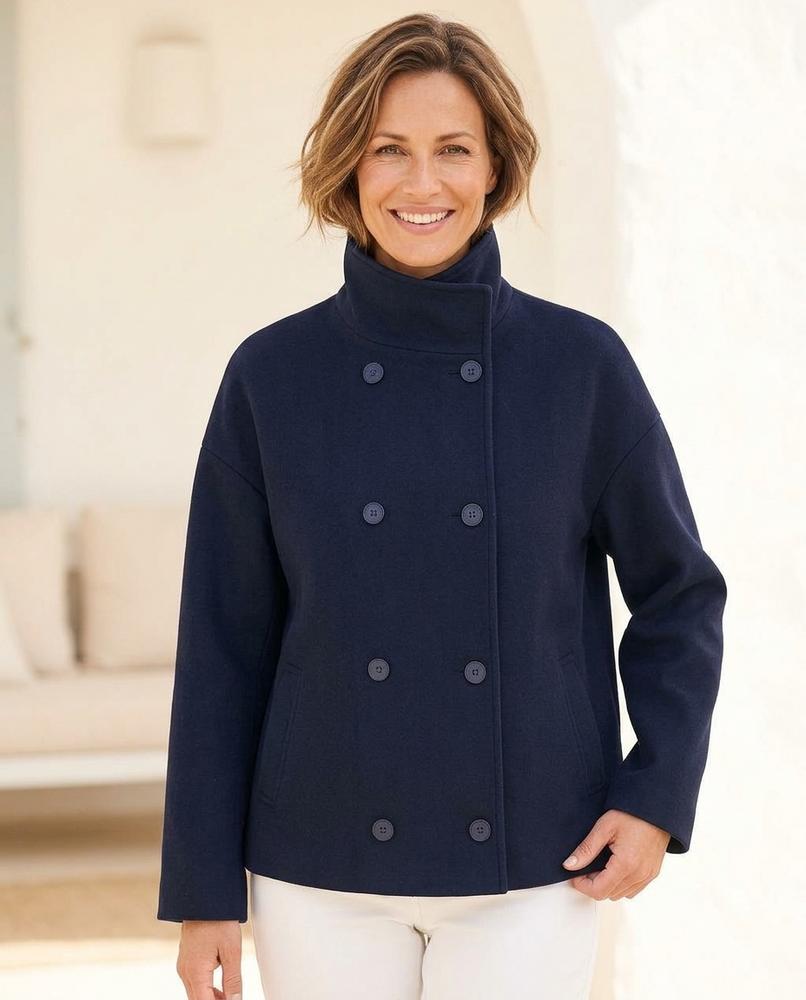 Ulla Fashion - Comel | Doppelreihige Kurzgeschnittene Jacke Damen
