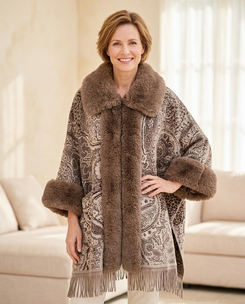 Ulla Fashion - Zalev | Gefütterter Gemusterter Mantel Damen