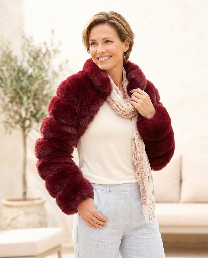 Ulla Fashion - Kanav | Zweifarbige Voluminöse Jacke Damen