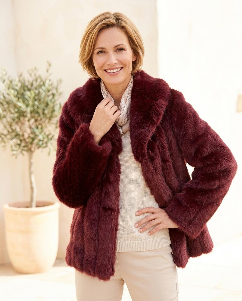 Ulla Fashion - Ramer | Langflorig Voluminös Mantel Damen