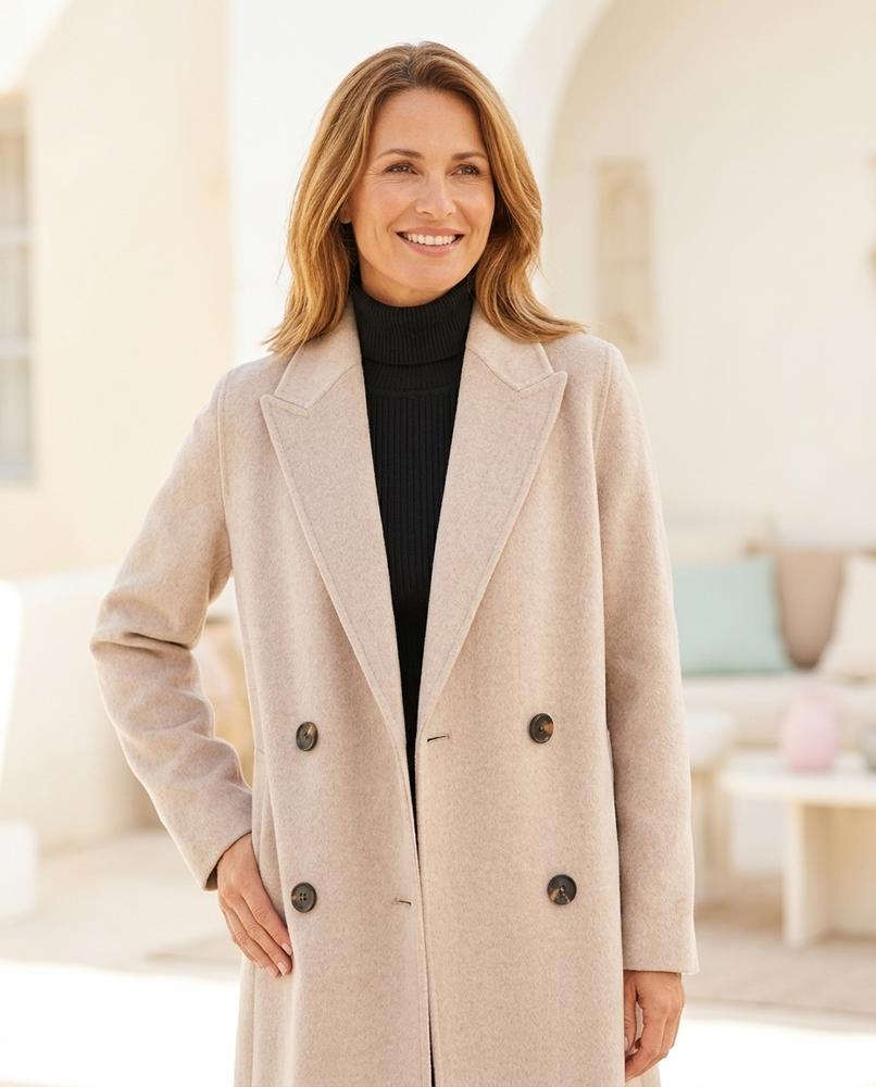 Ulla Fashion - Nimon | Gegürteter Woll Mantel Damen