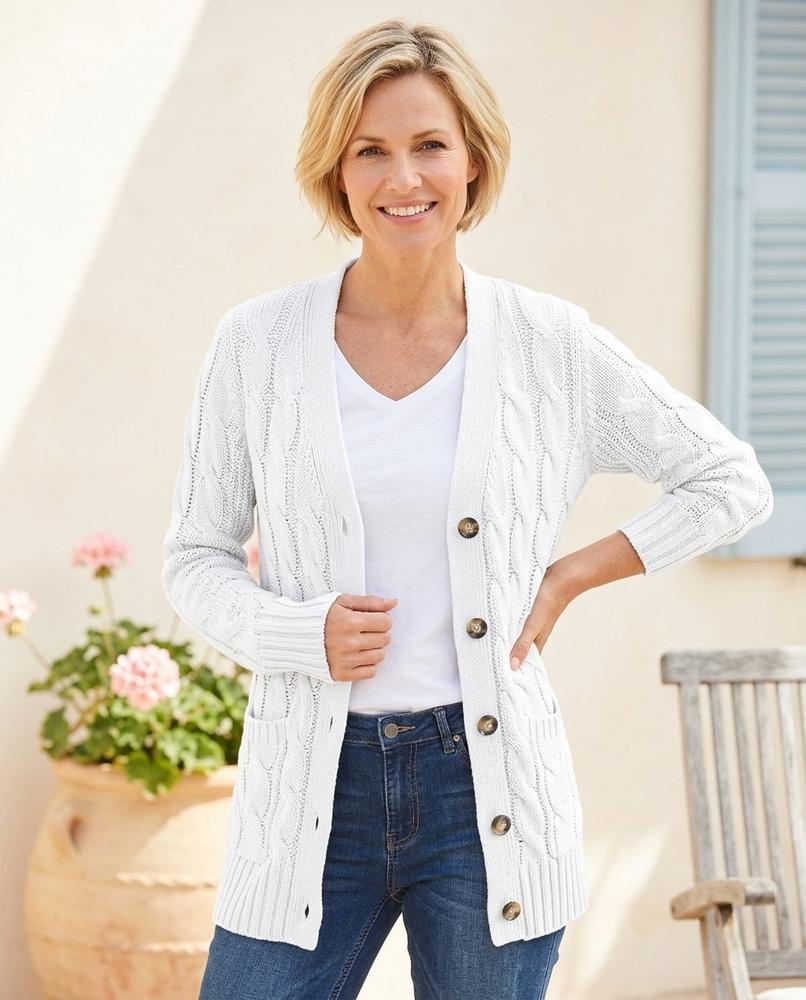 Ulla Fashion - Timor | Strukturierte Geknöpfte Strickjacke Damen