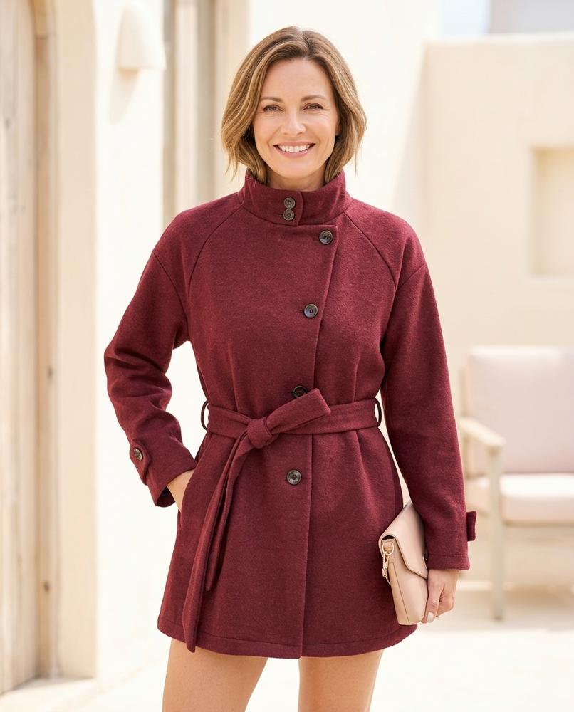 Ulla Fashion - Zasel | Einreihig Gegürtelt Mantel Damen