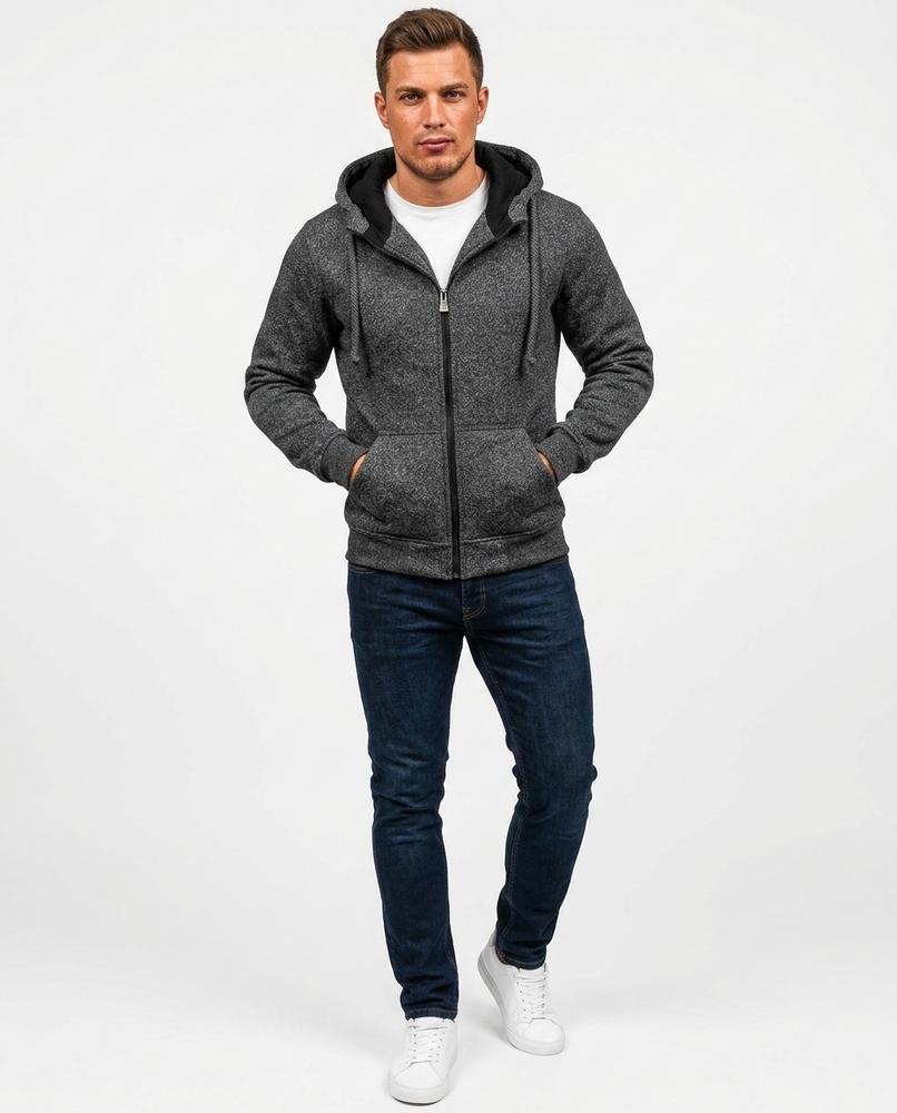 Ulla Fashion - Zeral | Meliert Gefüttert Hoodie Herren