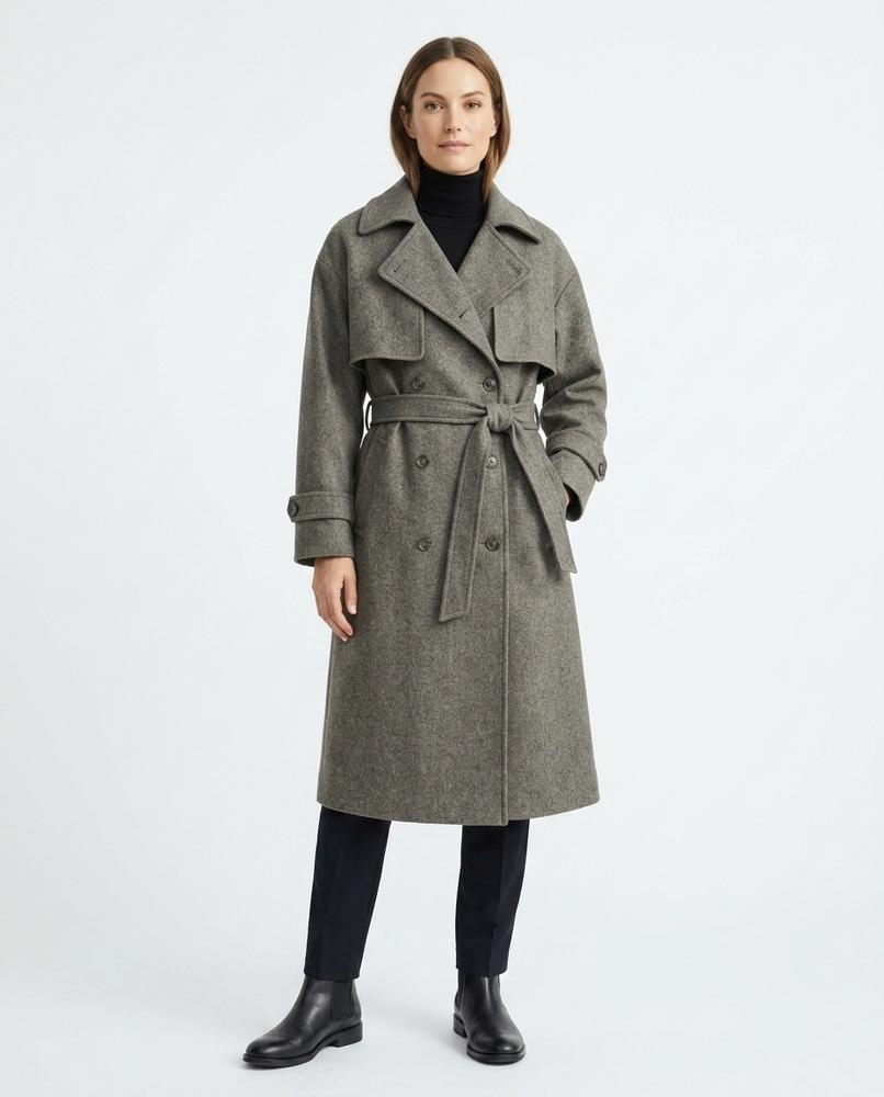 Ulla Fashion - Cotir | Doppelreihig Gegürtet Mantel Herren