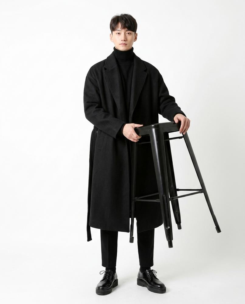 Ulla Fashion - Ravar | Langer Offener Mantel Herren