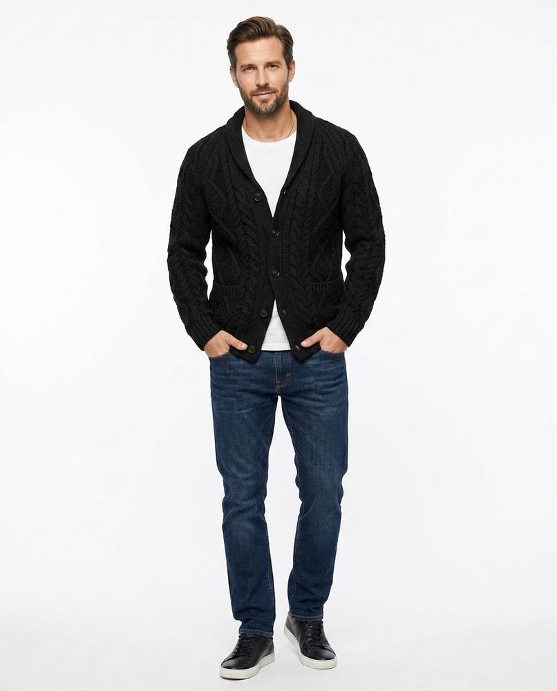 Ulla Fashion - Semin | Grobgestrickter Geknöpfter Cardigan Herren