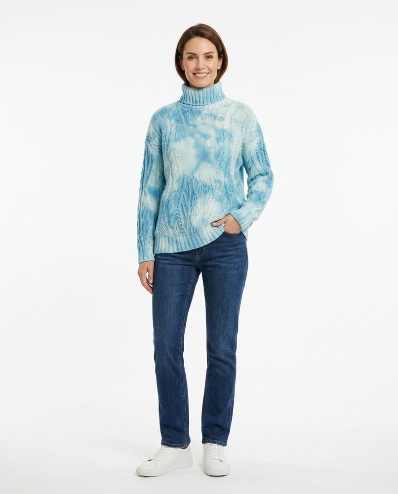 Ulla Fashion - Raken | Zopfgestrickter Batikierter Rollkragenpullover Unisex