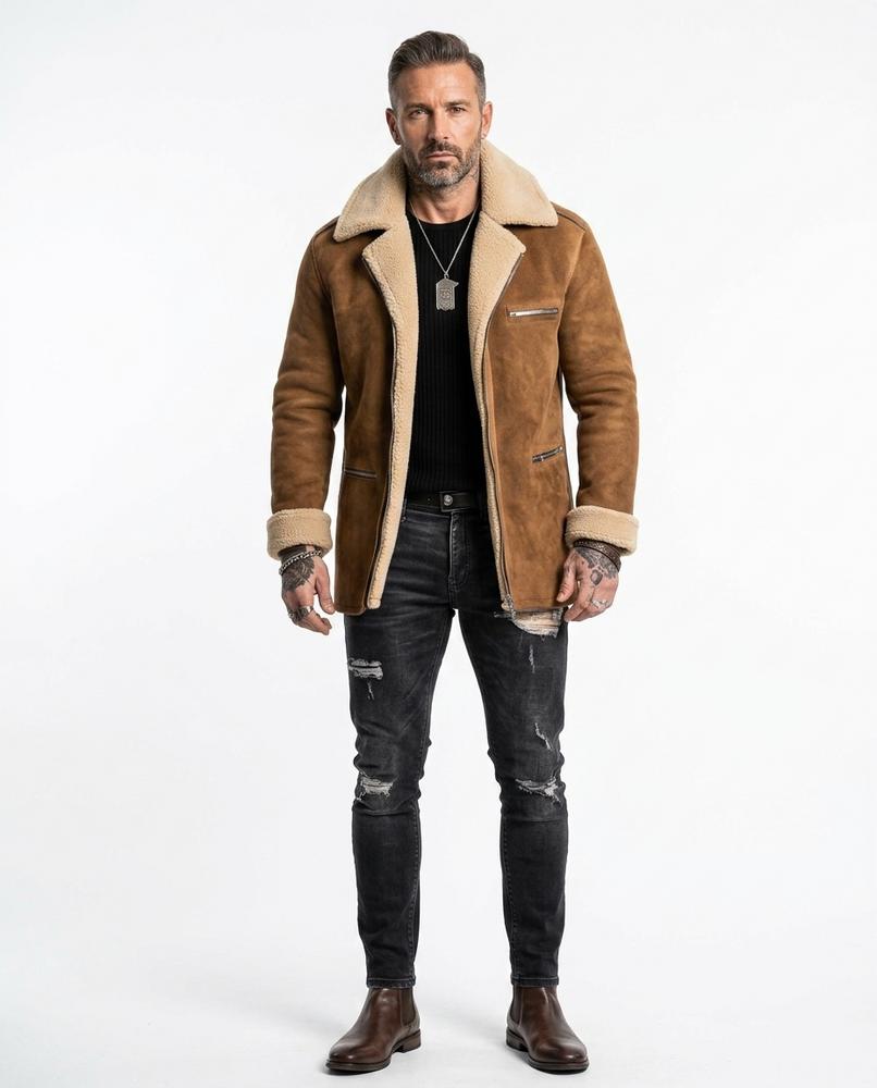 Ulla Fashion - Tiser | Gefüttert Veloursartig Jacke Herren