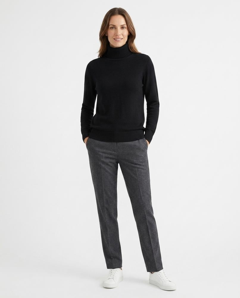 Ulla Fashion - Carel | Feinstrick Unifarben Rollkragenpullover Unisex