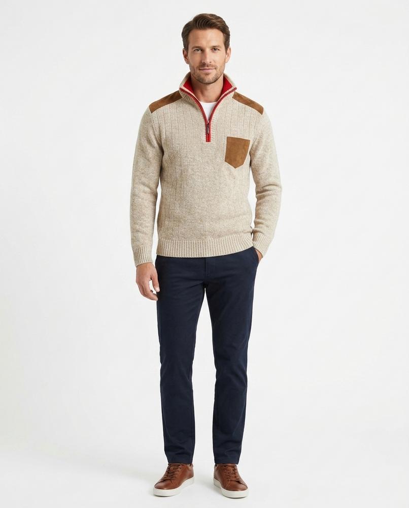 Ulla Fashion - Mamin | Gefütterter Strukturierter Pullover Herren