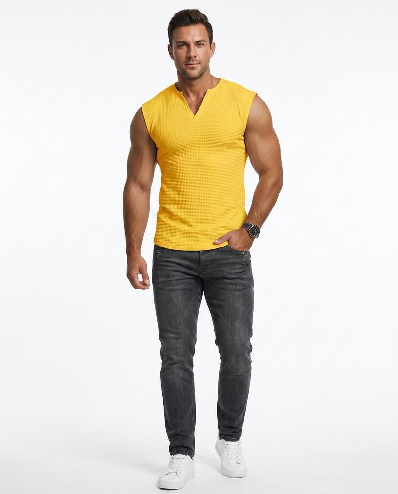 Ulla Fashion - Nilom | Strukturiert Ärmellos Shirt Herren