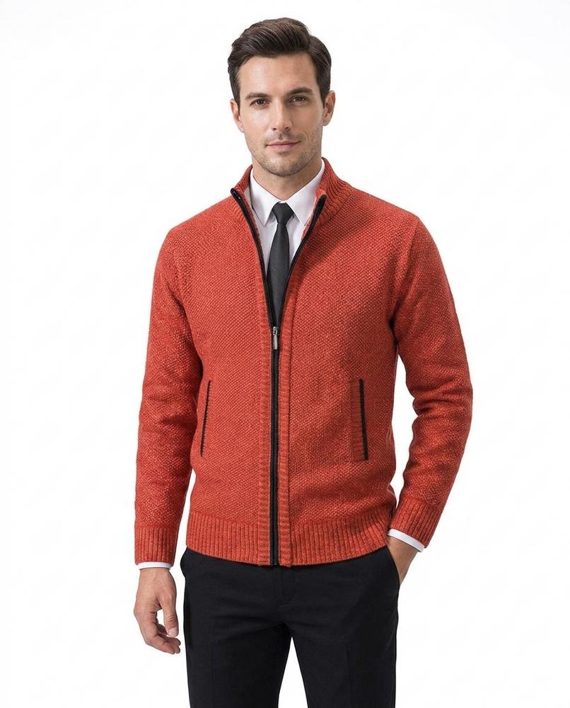 Ulla Fashion - Comar | Strukturiert Hochschließend Strickjacke Herren