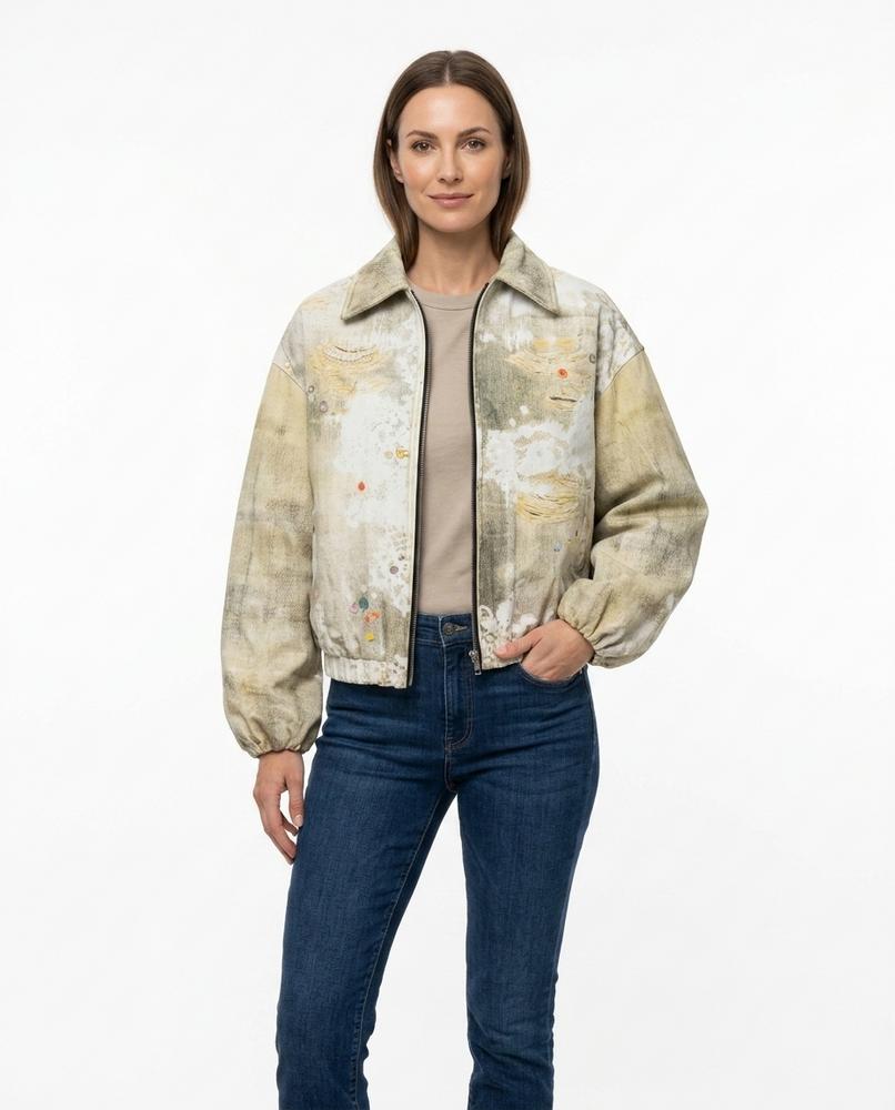 Ulla Fashion - Nidan | Verwaschen Bedruckt Jacke Unisex