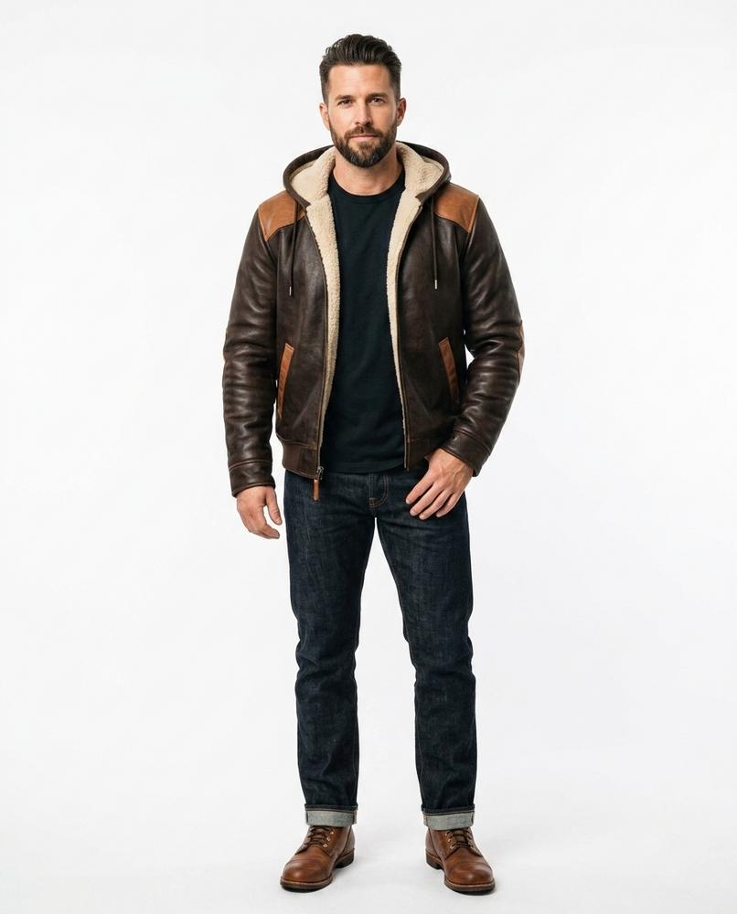 Ulla Fashion - Sukot | Gefüttert Lederimitat Jacke Herren