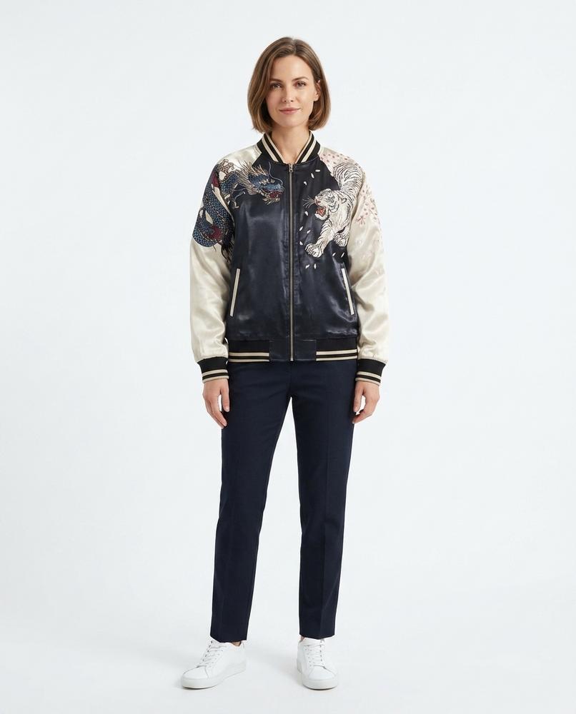 Ulla Fashion - Eahor | Bestickt Glänzend Jacke Unisex