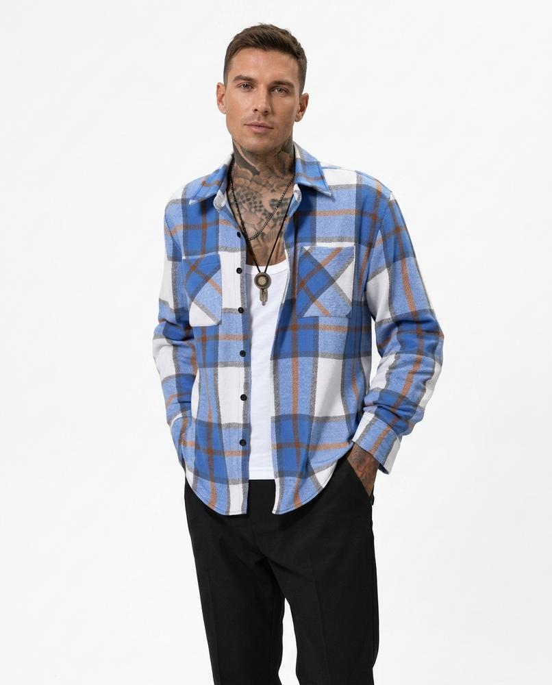 Ulla Fashion - Nasal | Kariert Langärmlig Hemd Herren