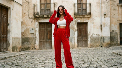 Ulla Fashion - Yosel | Samtiger Zweiteiliger Anzug