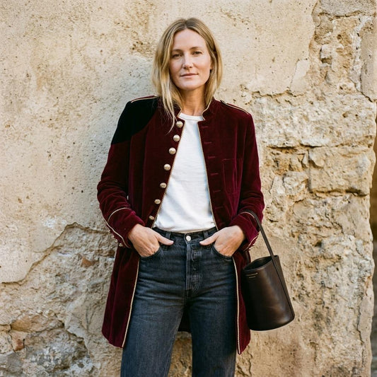 Ulla Fashion - Cakar | Samtene Paspelierte Jacke