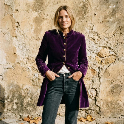 Ulla Fashion - Cakar | Samtene Paspelierte Jacke