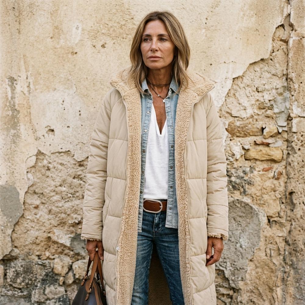 Ulla Fashion - Rivin | Gefütterter Strukturierter Mantel