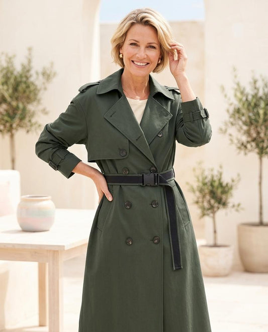Ulla Fashion - Zevel | Zweireihig Gegürtelt Mantel Damen