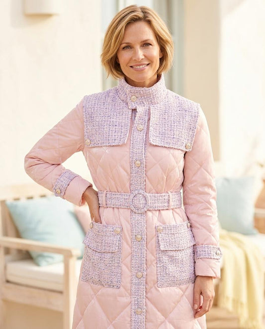 Ulla Fashion - Nelev | Gesteppter Taillierter Mantel Damen