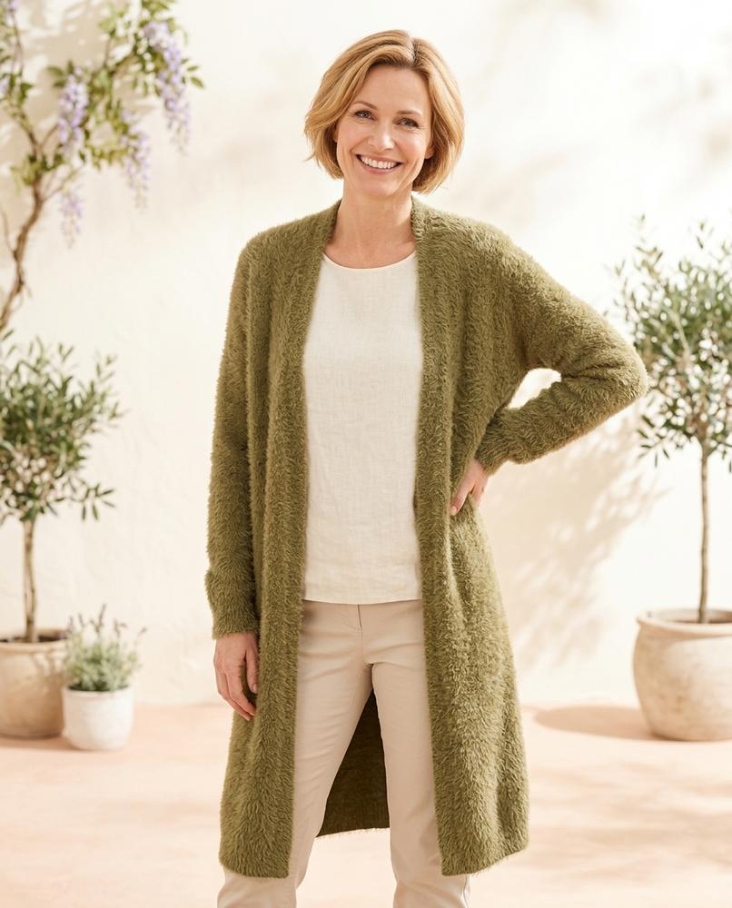 Ulla Fashion - Loser | Flauschig Lang Cardigan Damen