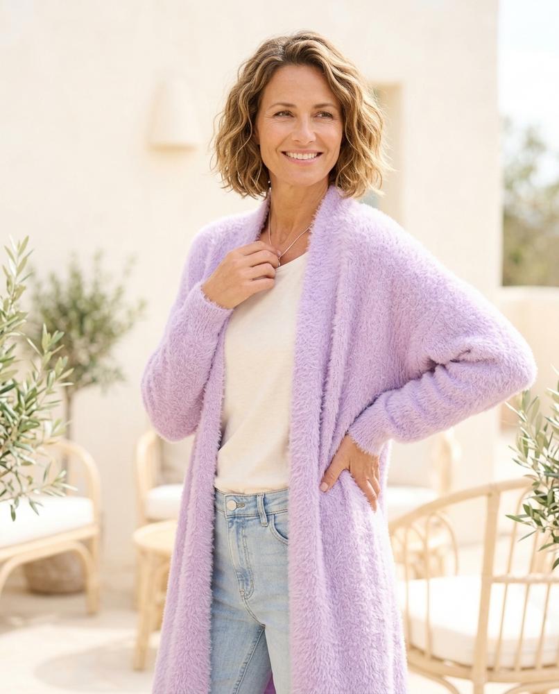 Ulla Fashion - Loser | Flauschig Lang Cardigan Damen