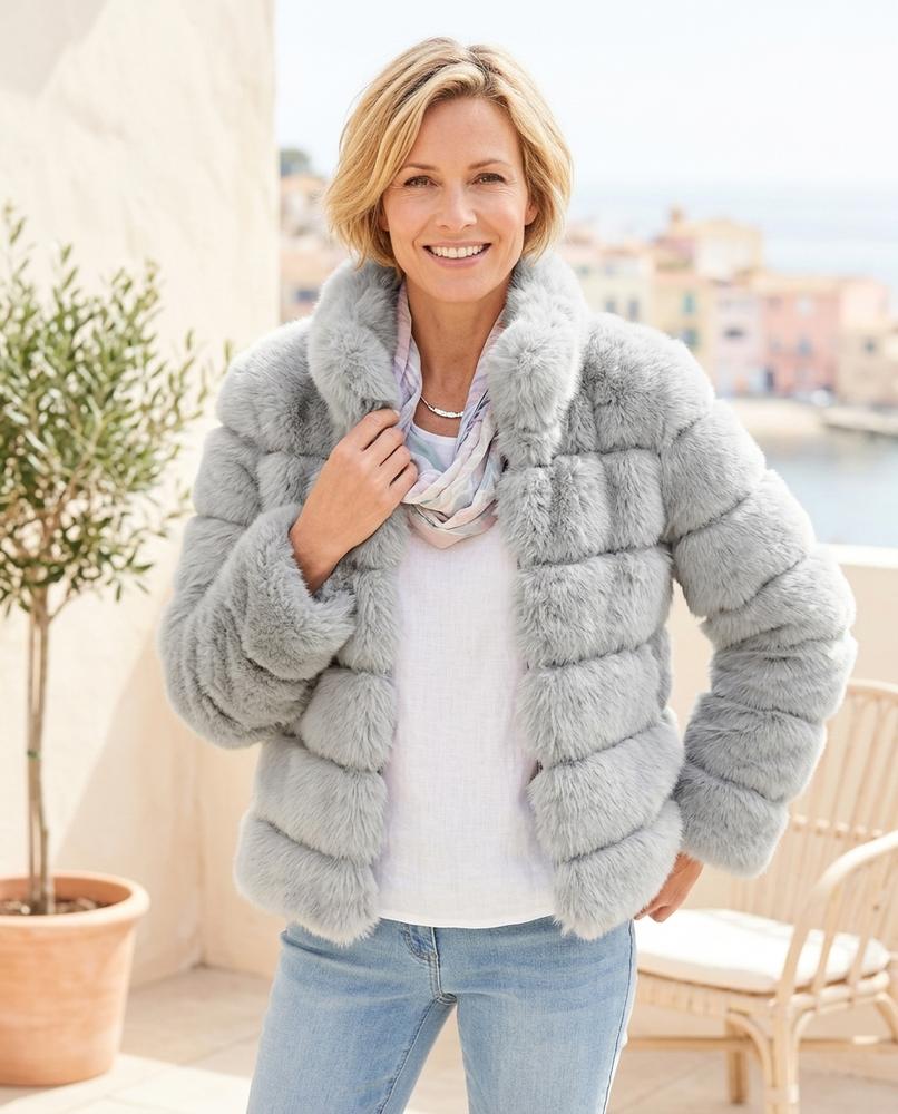 Ulla Fashion - Alser | Gestreift Gefüttert Jacke Damen