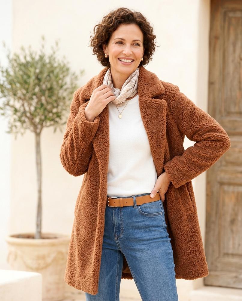 Ulla Fashion - Riron | Strukturiert Lang Mantel Damen