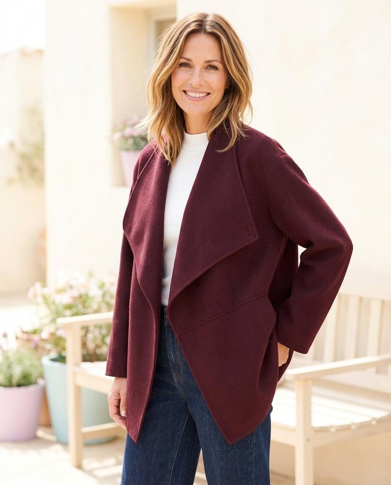 Ulla Fashion - Lomor | Asymmetrisch Strukturiert Mantel Damen