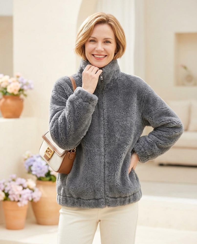 Ulla Fashion - Salan | Flauschige Fleece Jacke Damen