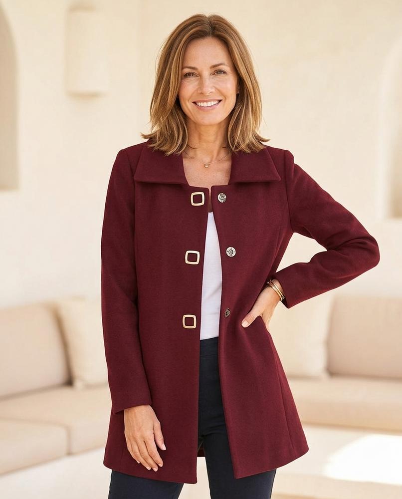Ulla Fashion - Zerel | Einreihig Gerade Mantel Damen