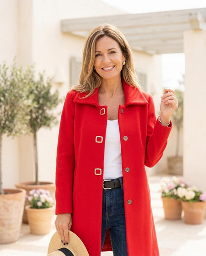 Ulla Fashion - Zerel | Einreihig Gerade Mantel Damen