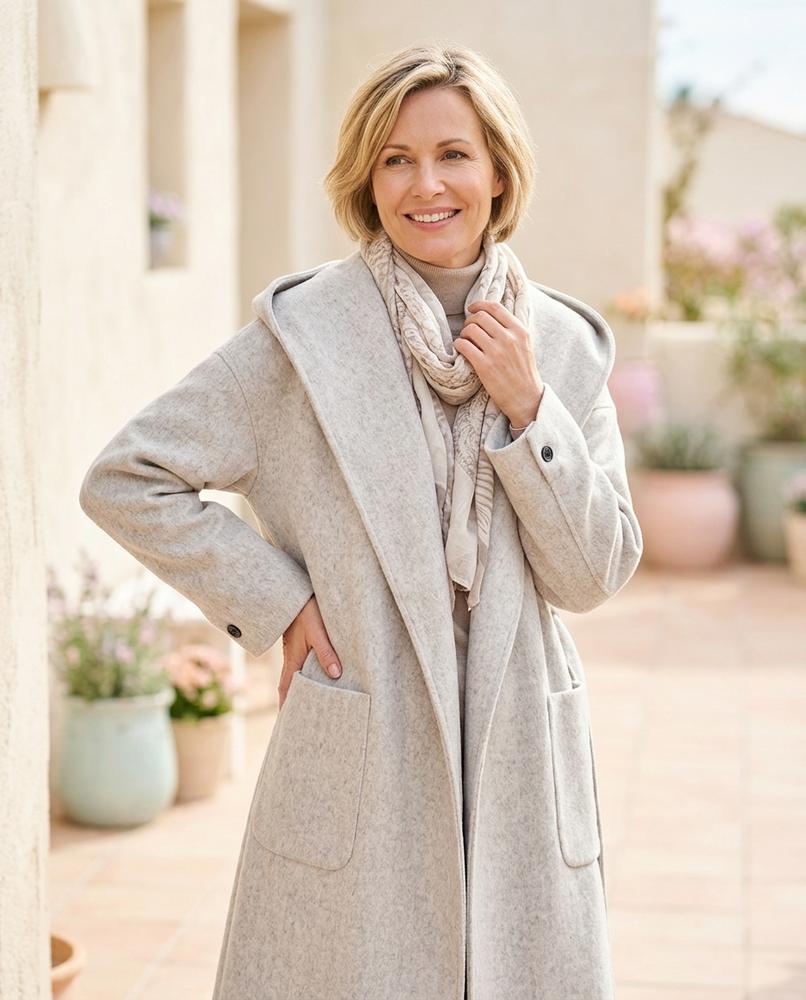 Ulla Fashion - Nelar | Langer Woll Mantel Damen