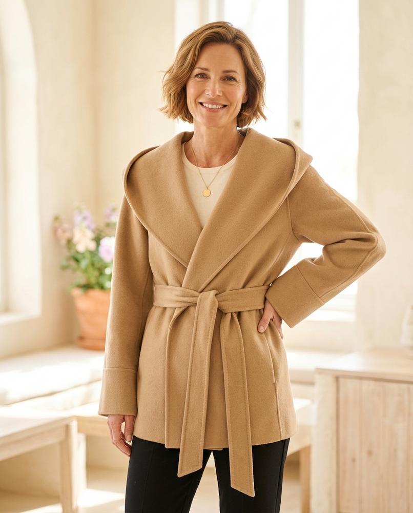 Ulla Fashion - Visel | Gebundener Woll Mantel Damen