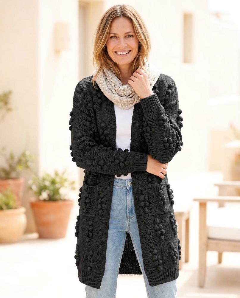 Ulla Fashion - Rilan | Strukturiert Verschlusslos Cardigan Damen