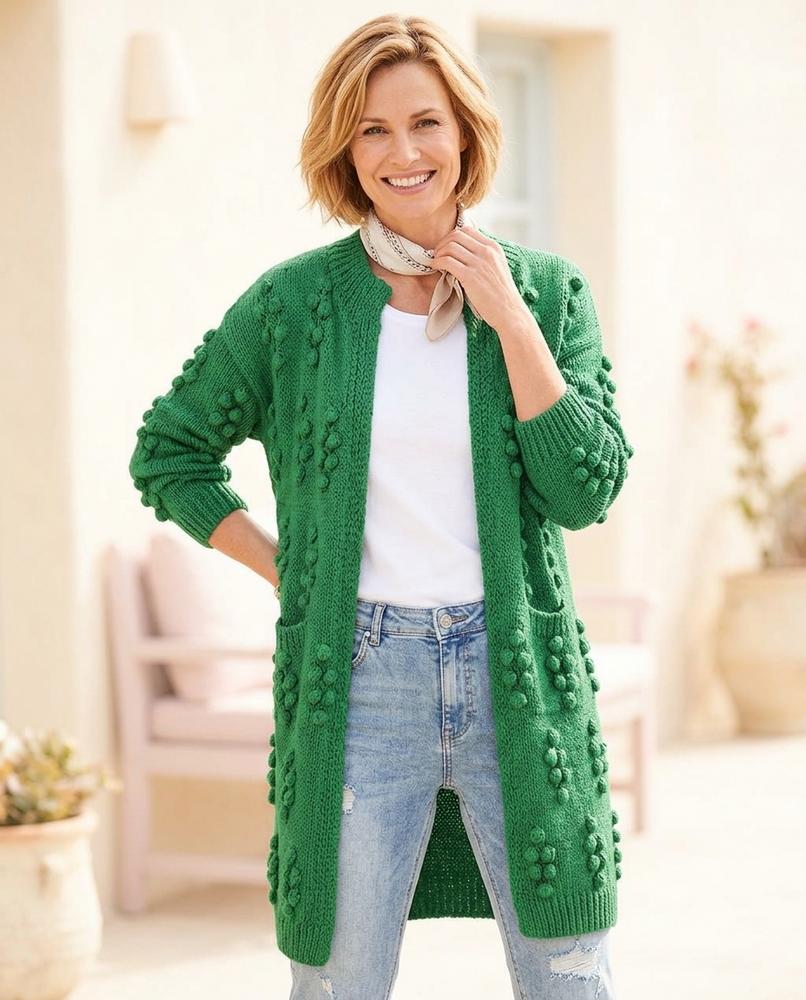 Ulla Fashion - Rilan | Strukturiert Verschlusslos Cardigan Damen