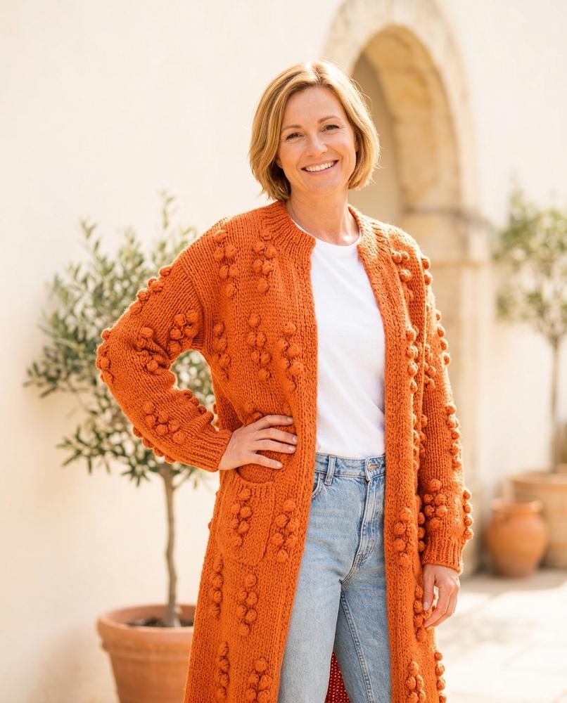Ulla Fashion - Rilan | Strukturiert Verschlusslos Cardigan Damen