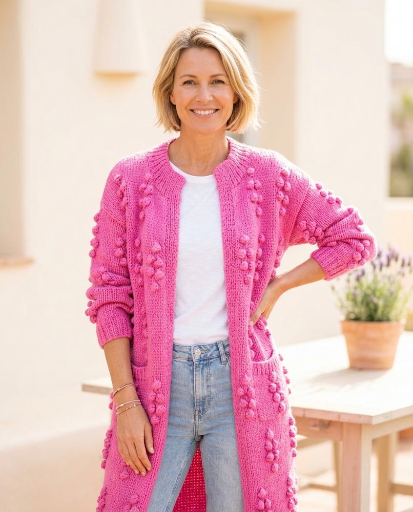 Ulla Fashion - Rilan | Strukturiert Verschlusslos Cardigan Damen